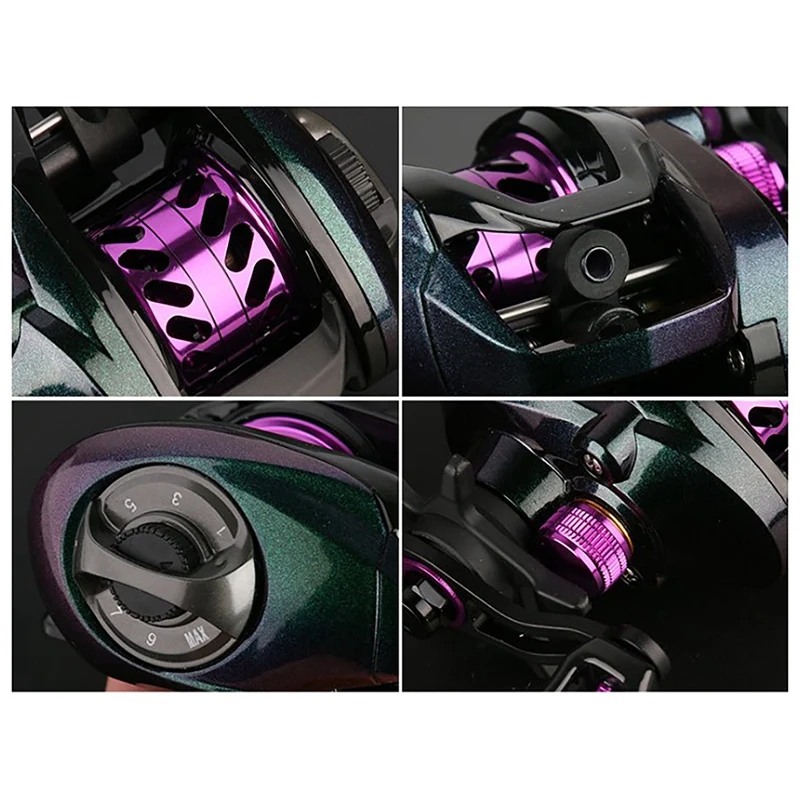 

DEUKIO Hot 5 1BB Fishing Reel Carbon Shell Max Drag 8KG Baitcasting