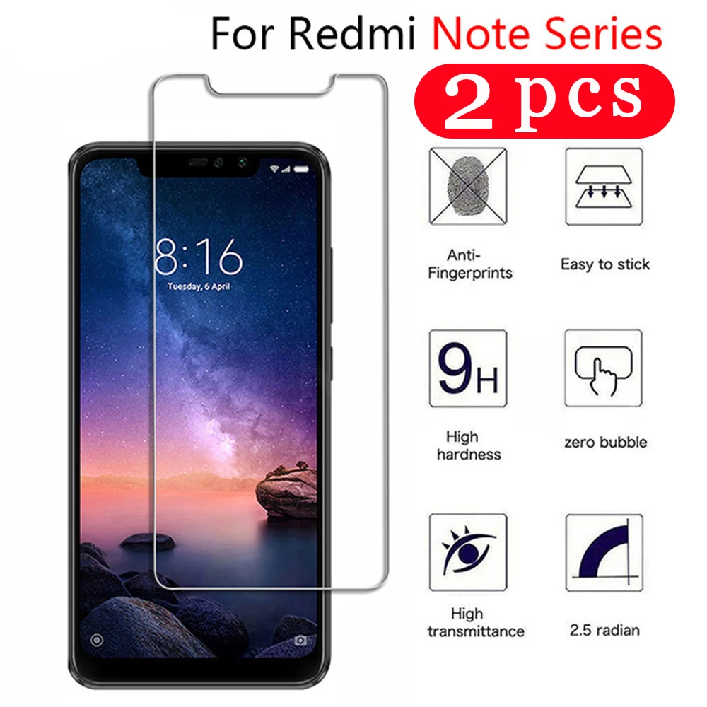 2 шт. закаленное стекло для xiaomi redmi note 8T 8A 8 pro 7A 7 Защитная пленка экрана телефона