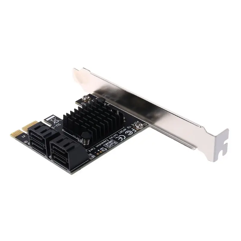 

88SE9215 PCIE to SATA Card PCI-E Adapter Express to SATA3.0 Expansion Card 4 Port SATA III 6G SSD HDD IPFS Mining