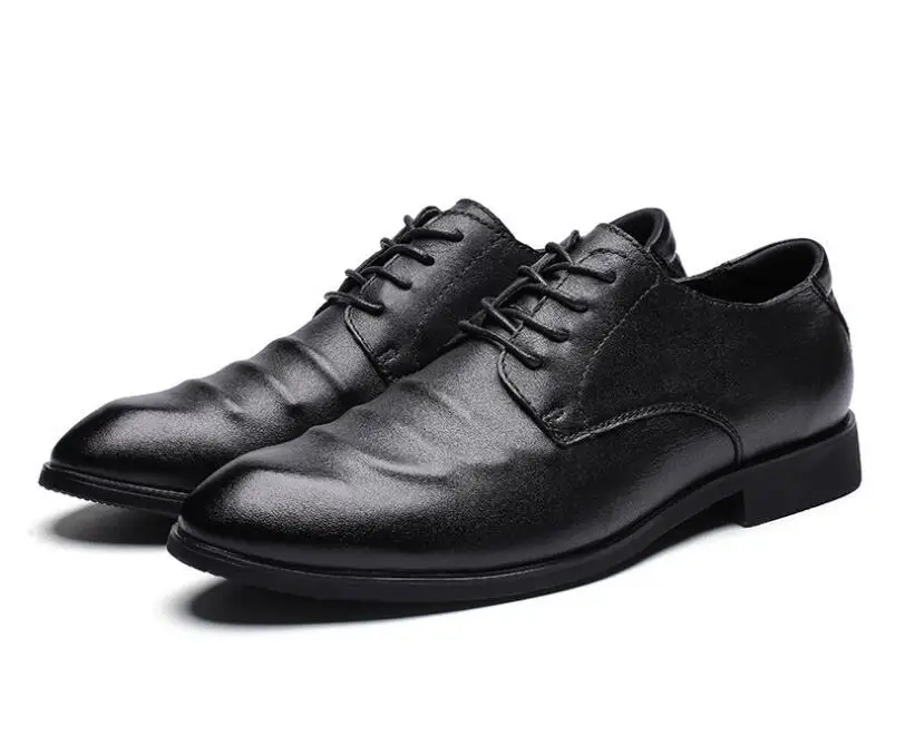 Мужские деловые туфли новинка весны 2020 классические большого размера с острым