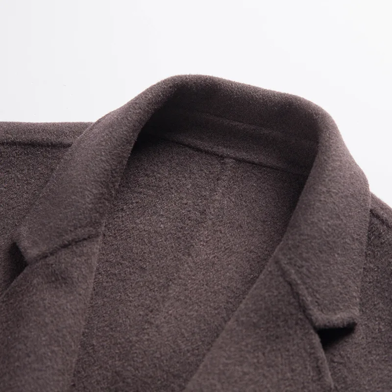 Мужская приталенная куртка Shenrun модный двубортный шерстяной пиджак в деловом