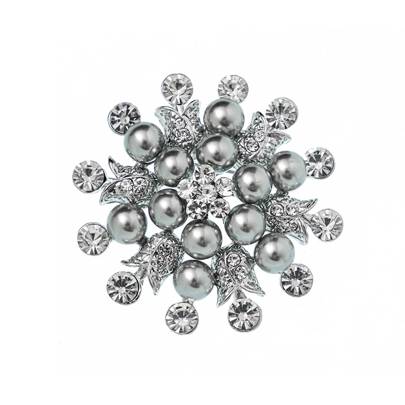 Нежная черная брошь в виде цветка булавки для женщин свадебные украшения