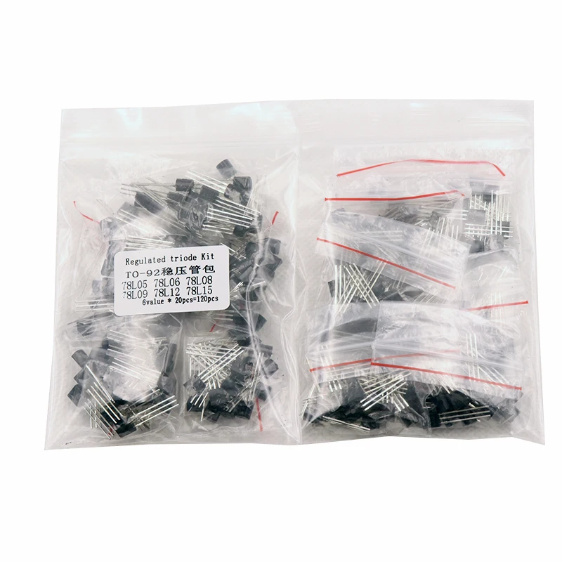 20pcs*6values=120pcs TO-92 78L05 78L06 78L08 78L09 78L12 78L15 Transistor package Assorted Kit  free shipping
