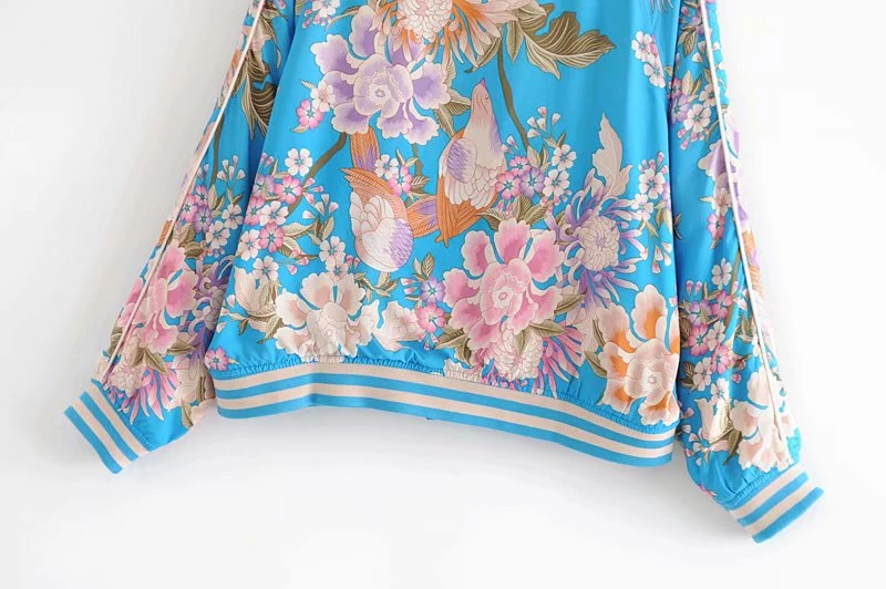 Осеннее богемное пальто с цветочным принтом большие размеры водонепроницаемая