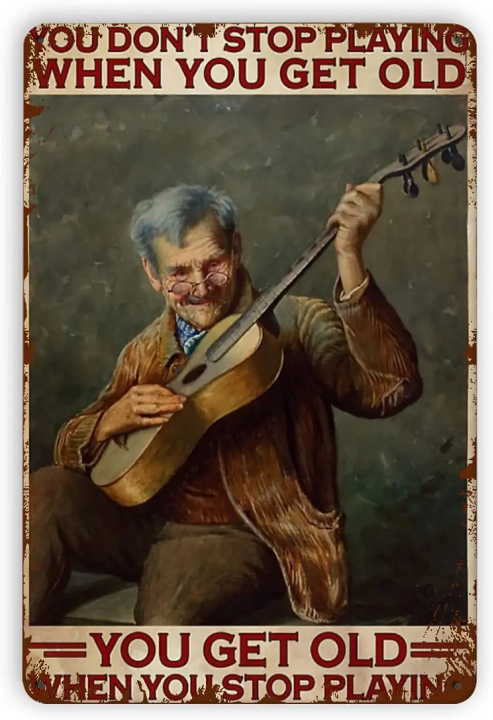 

Baby Kleidung Weant Metal Vintage Tin Signs You Don't Stop Playing When You Get Old Funny Wall Decor for Home Bars Pubs