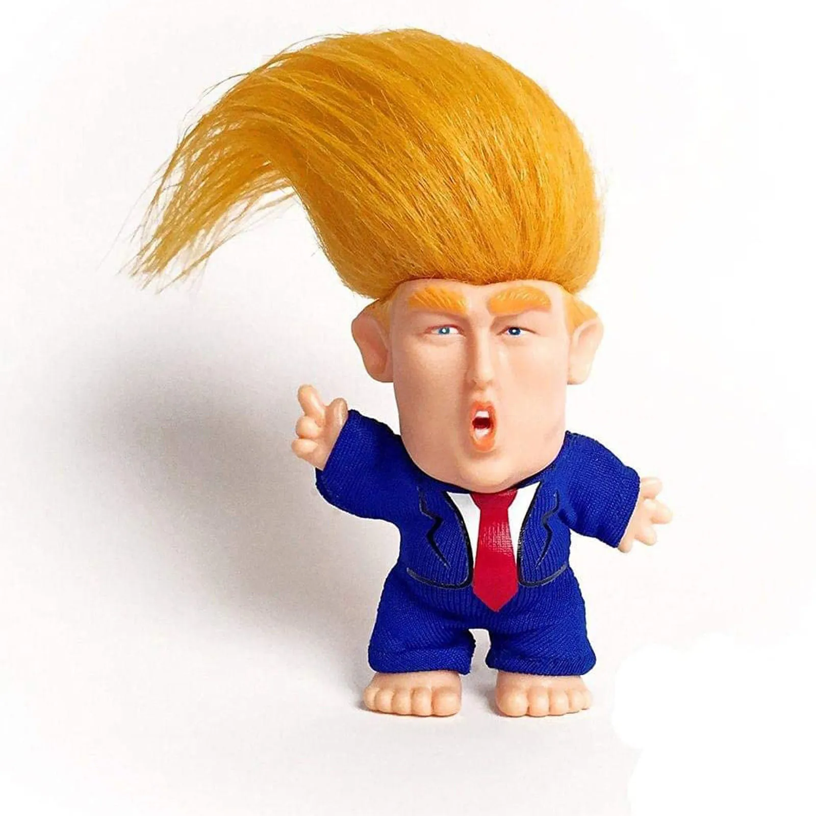 Кукла Тролль Трамп Дональд США игрушка пародия игра с волосами на волю