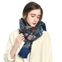 winter scarf versatile fashion plaid printed scarf shawl tippet women mens print apparel accessories warm scarves