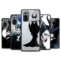 the witch maleficent tempered glass cover for xiaomi redmi note 10 10s 9 9t 9s 8t 8 9a 9c 8a 7 pro max phone case