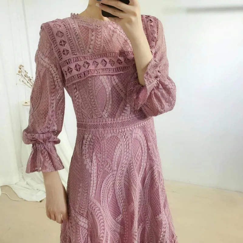 HAMALIEL модные элегантные женские кружевные платья для девочек высокое качество