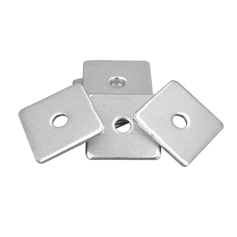Белая оцинкованная Квадратная Шайба/квадратная прокладка M8 M10 M12 M14 M16 для штор на