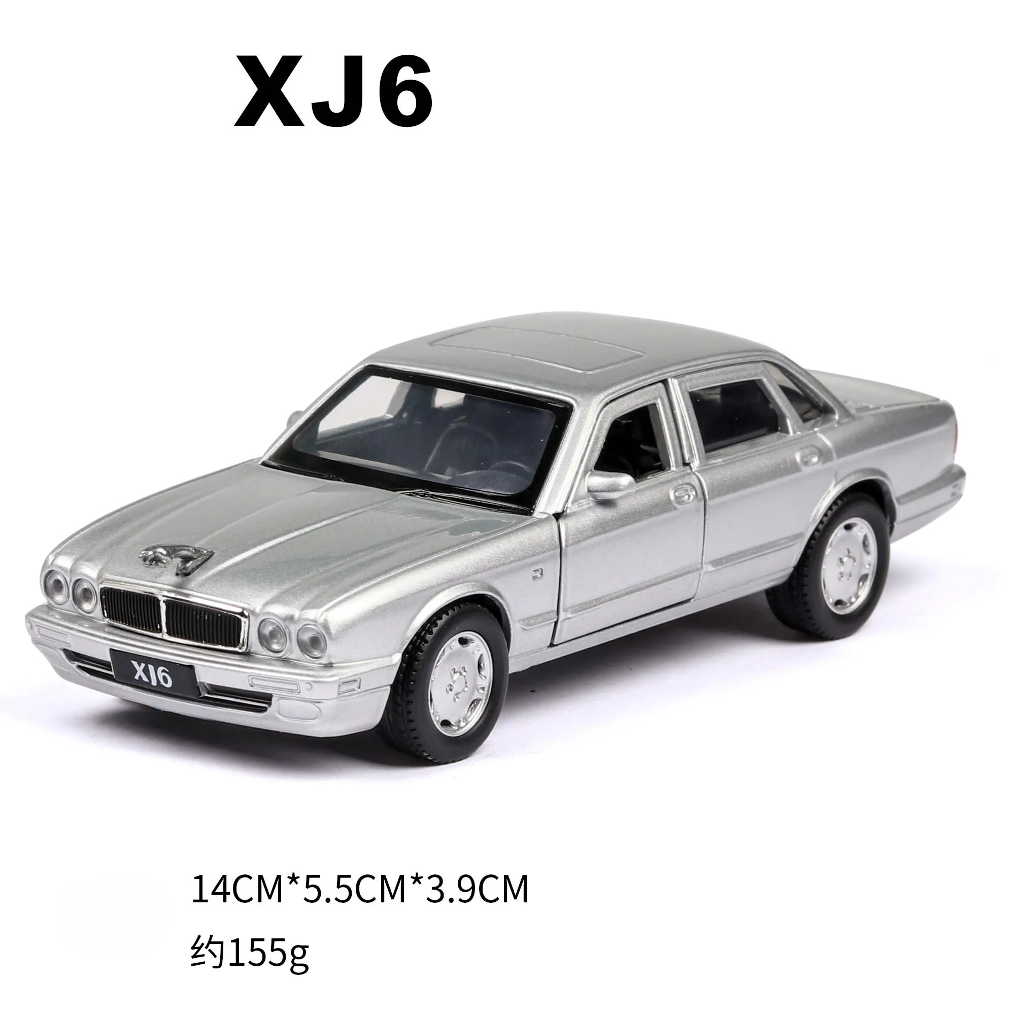 Silver 1:32 JAGUAR XJ6, литая спортивная модель автомобиля, Супер гоночный подъёмный задний руль, оттягивающийся назад для детей, Томас, автомобиль, игрушки для мальчиков - Цвет: Silver