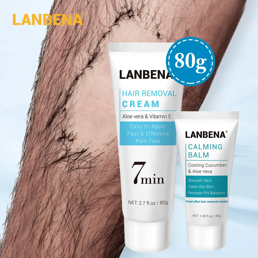 

LANBENA Hair Removal Cream Painless Removal Depilation Repairing Balm Gentle Effective Epilator Calming NourishingBody Care