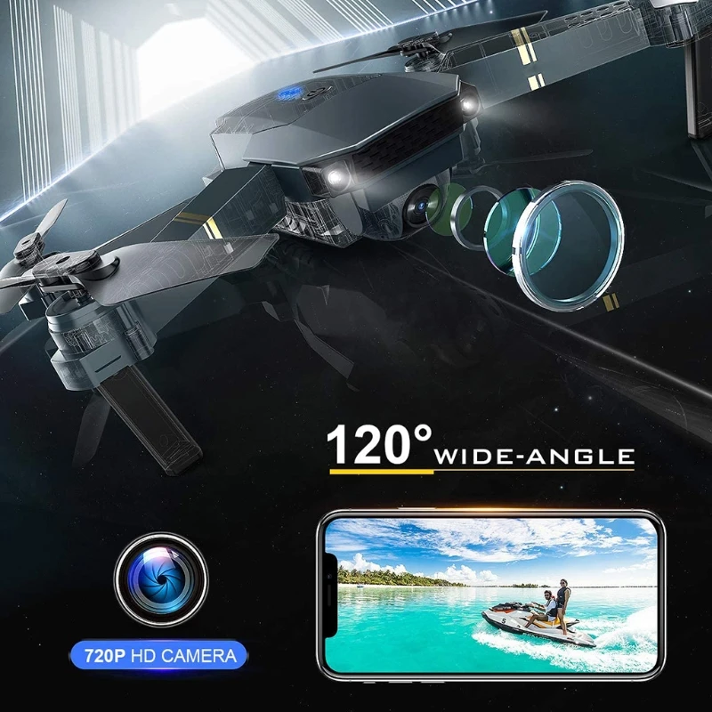 

720P/1080P/4K E58 Folding RC Drone Headless Mode Unmanned Aerial Vehicle
