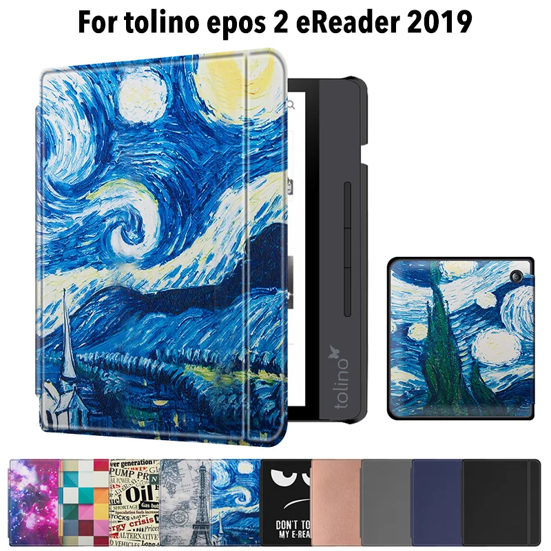 

Чехол для телефона Tolino Epos 2, чехол для e-reader 8 дюймов, чехол для сна для Tolino Epos 2, 2019, чехол для электронной книги, чехол, стилус + пленка