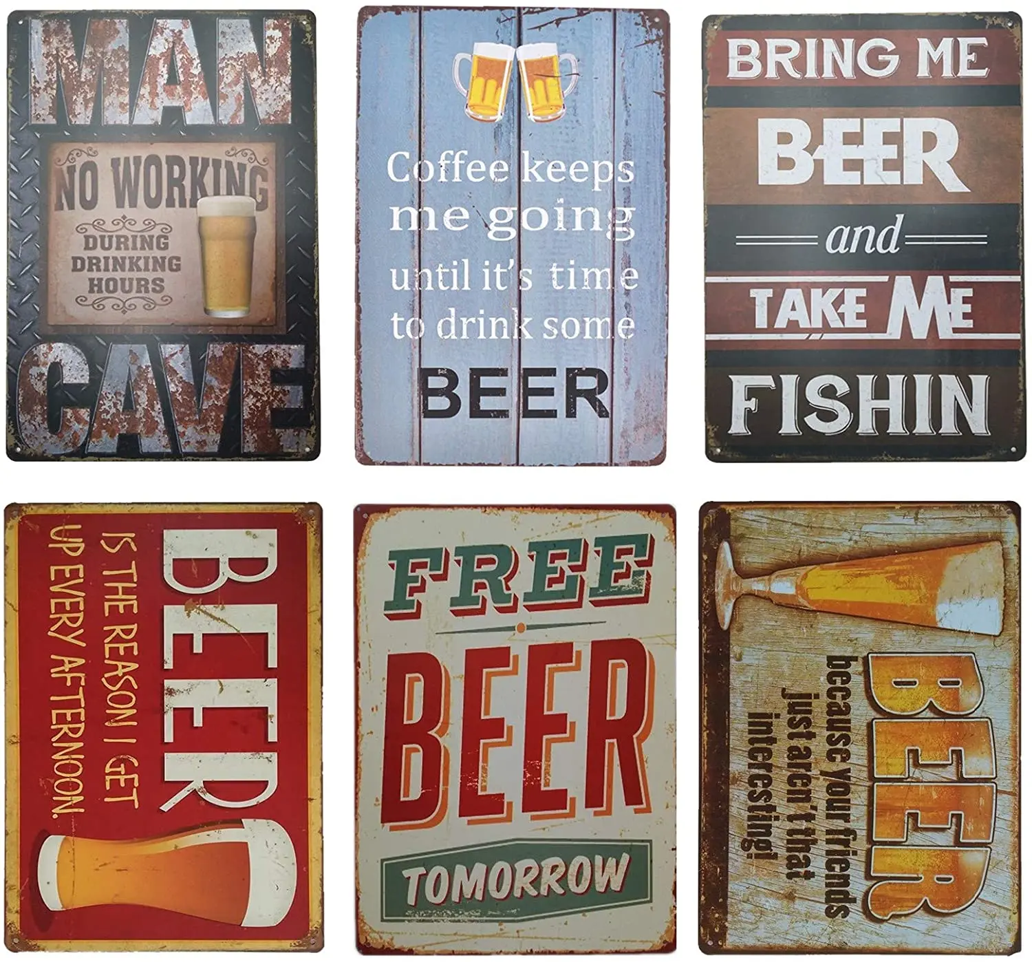 

Vintage beer can poster, home decoration, bar, 6.