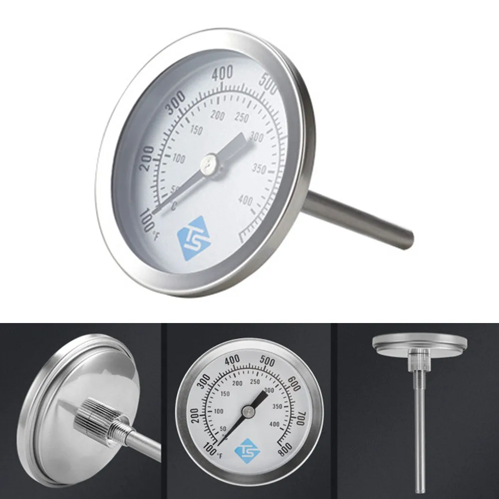 

6mm Dia Rod BBQ Thermometer Gauge Cooking Dual Display Food Temperature