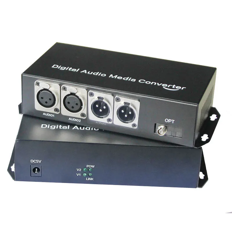 2 ch bi-directional Balanced audio to fiber optic XLR over media converter Transceiver and Receiver | Безопасность и защита