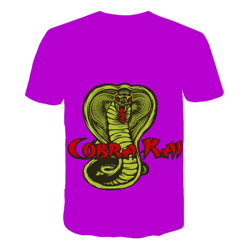 

New Cobra Kai Movie t shirt For Boys Cool Summer Fashion Tops Cartoon T-shirt Girls Karate Cobra Tees Unisex Funny Tshirt 2021