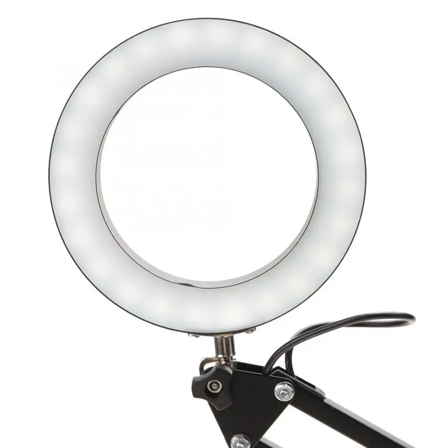 Складная Настольная лампа Eyecare Гибкая с зажимом USB трехтоновый Настольный