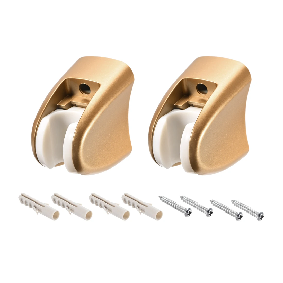 

uxcell Shower Head Holder Adjustable ABS Wall Mount Handheld Shower Bracket Gold Tone 2Pcs