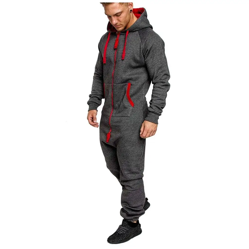 Повседневный спортивный комбинезон мужской 2019 толстовка с длинным рукавом