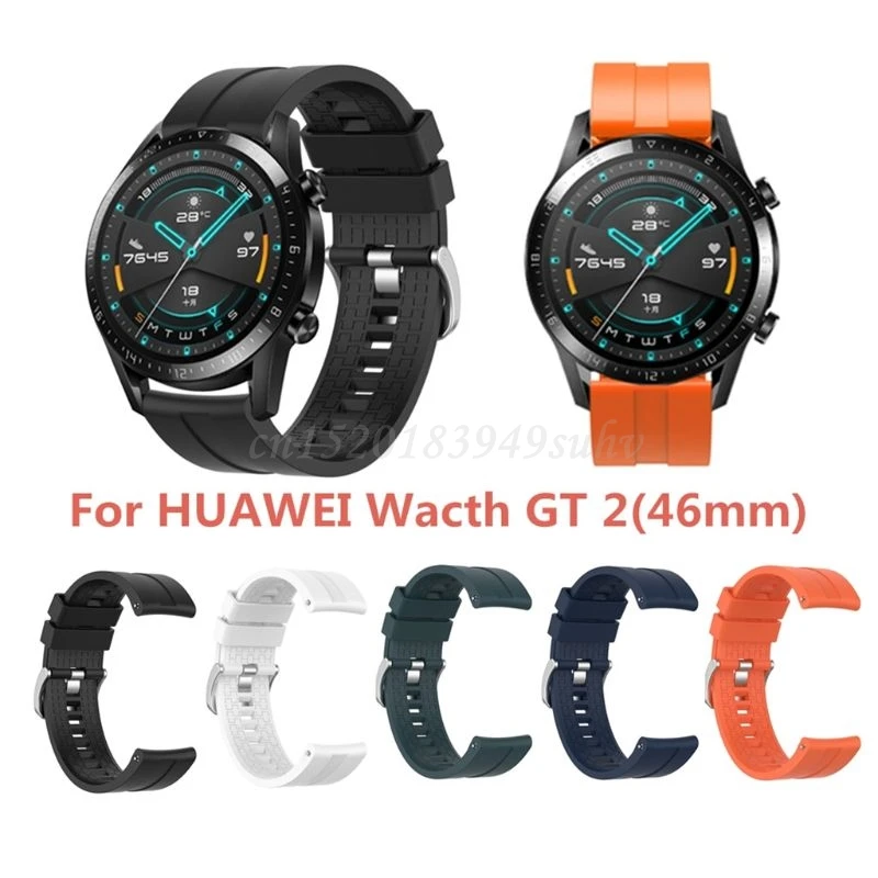 OOTDTY спортивные наручные силиконовые часы ремешок для huawei Часы GT2 46 мм шестерни S3