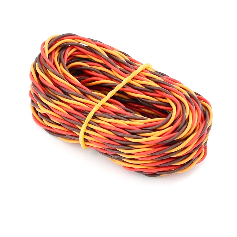 5 метров 22AWG 60 Core 3P Twist Servo Удлинительный кабель Коричневый Красный Оранжевый JR Futaba