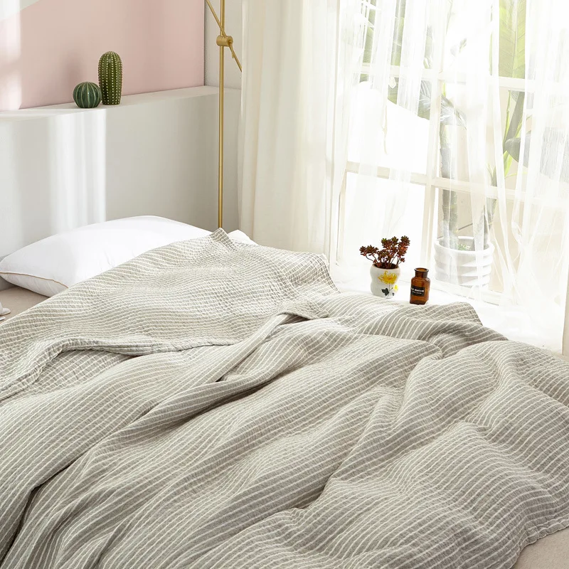 

Nordic Striped Blanket Wave Point Throw Blanket for Nap Sofa TV Travel Summer Quilt High Quality Soft Towel Single Double