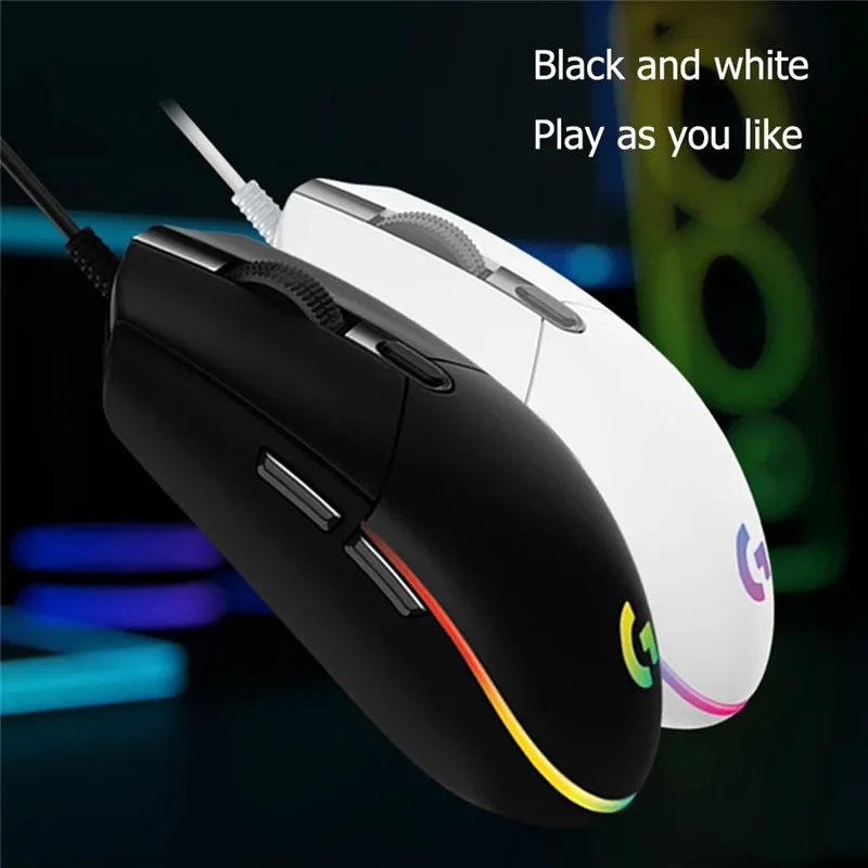 

Logitech G102 IC PRODIGY Gaming Mouse Optical 8,000DPI, 16.8M Color LED Customizing, 6 Buttons -International Version