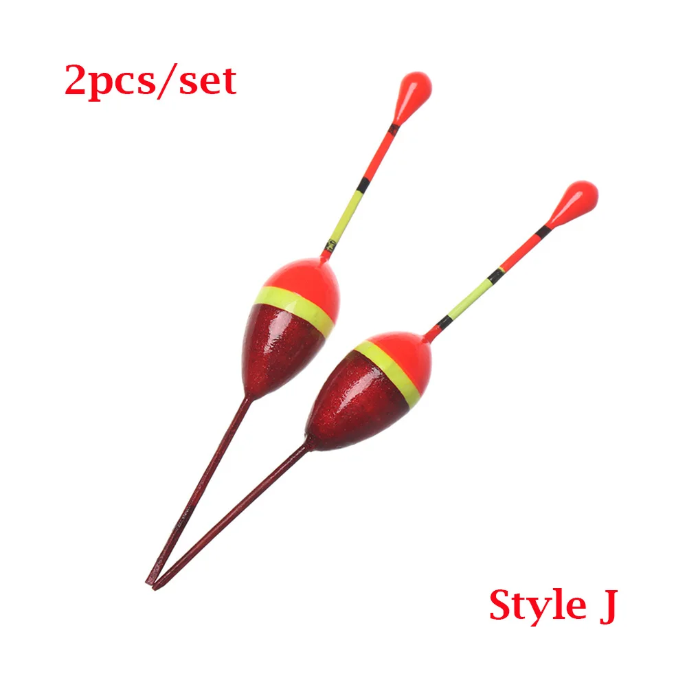 Style J 2 шт. набор поплавков для ловли со льдом, буй, рыбалка, световая палочка, Плавающие буи для рыболовных принадлежностей, различные размеры - Цвет: Style J