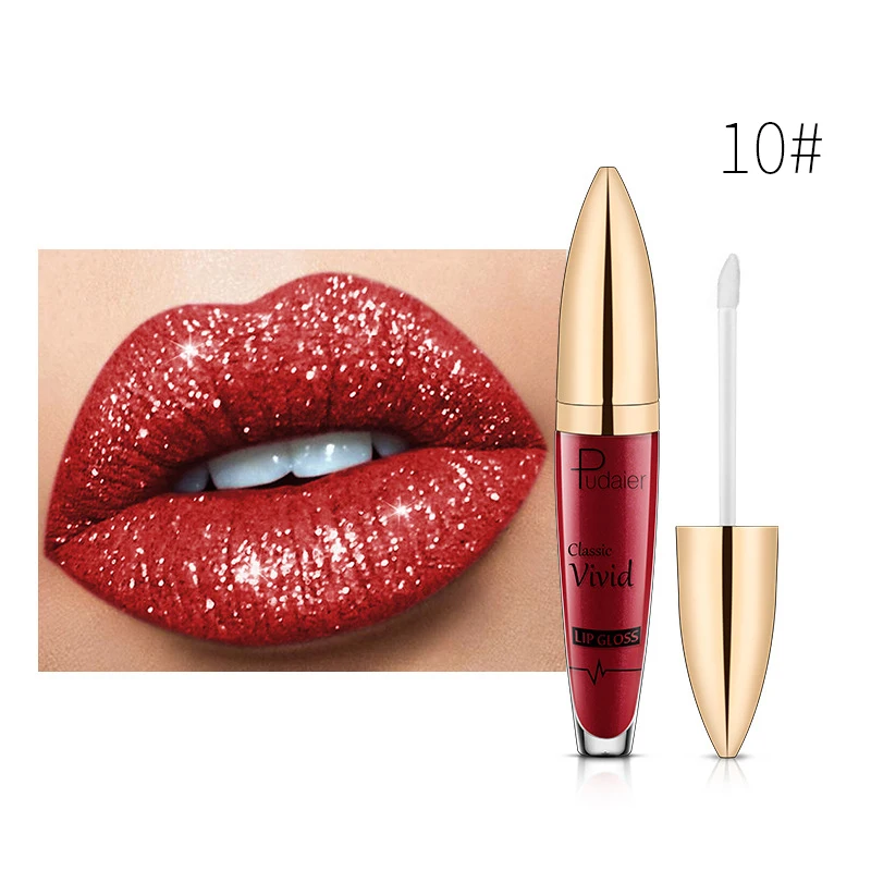 New Diamond Shiny Lipstick Glitter Liquid 18 Colors Long Lasting Waterproof Shinning Bling Lip Gross Cosmetic TSLM1 |