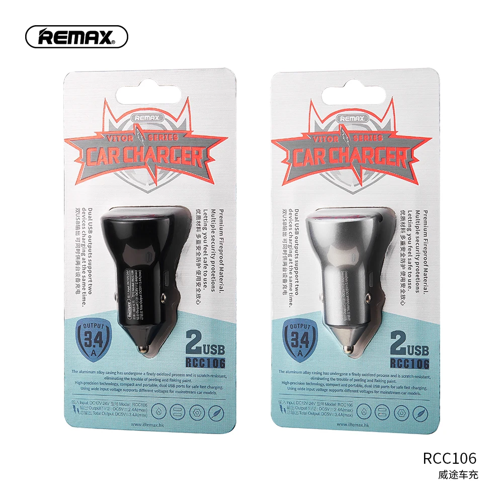 Автомобильное зарядное устройство REMAX 3 4 а с двумя usb портами и светодиодным