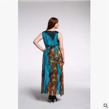 Clobee винтажное женское платье без рукавов с принтом 2018 летнее богемное макси