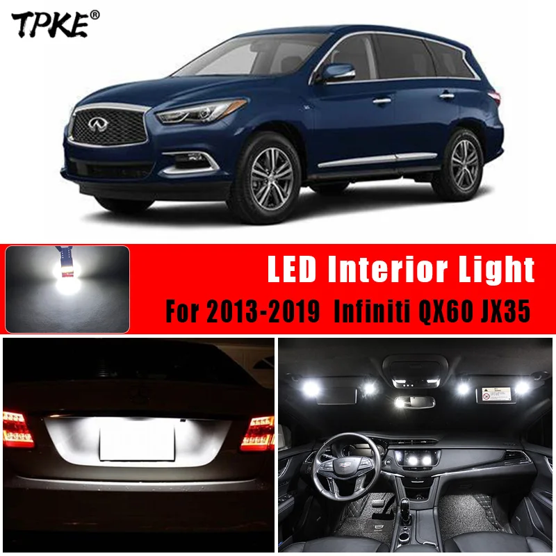 TPKE 14X белый Внутренние светодиодные лампы посылка комплект для 2013-2019 Infiniti QX60 JX35