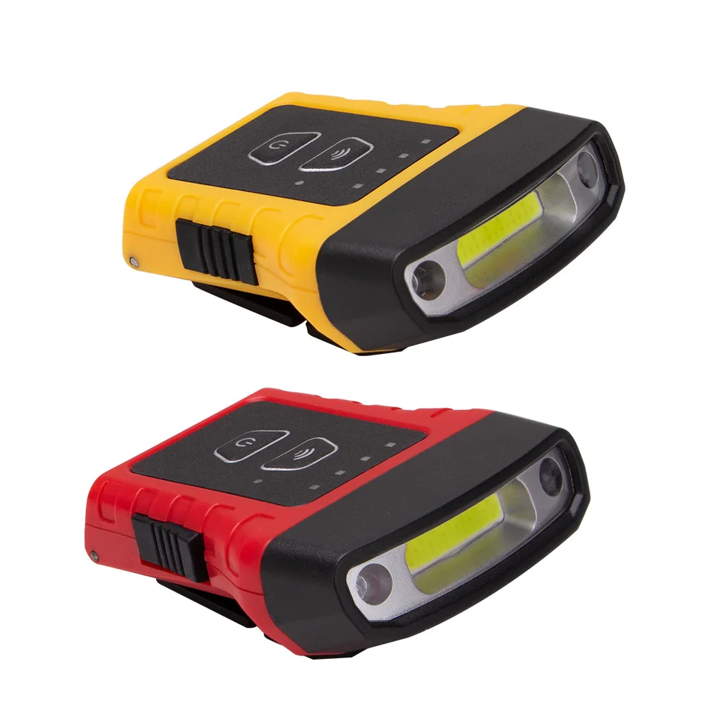 

COB Cap Light Strong Light Sensor Headlight 180Â°Rotating Built-in USB Charging Sensor Light
