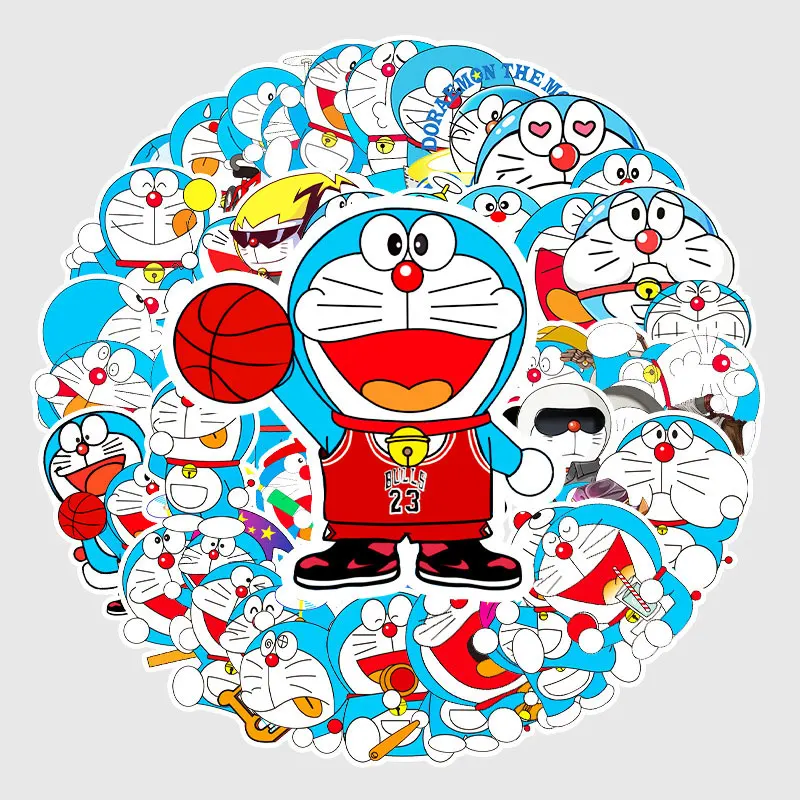 

10/30/50PCS Cartoon Anime Doraemon Graffiti Stickers Luggage Scooter Guitar Car Decoration Waterproof Stickers