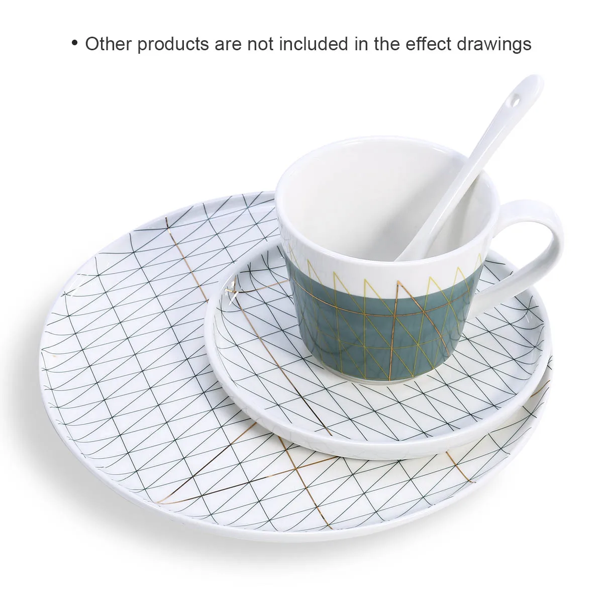 Керамическая тарелка для детской кофейной чашки обеденная фарфоровые блюда