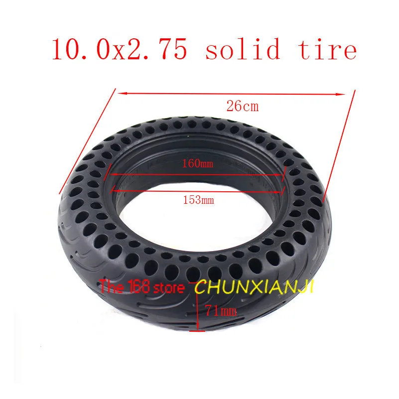 

Newest 10.0x2.75 Solid Tyre10*2.75 Tubeless Tire for 10'' Electric Skateboard Hoverboard Avoid Non-Pneumatic Anti-puncture