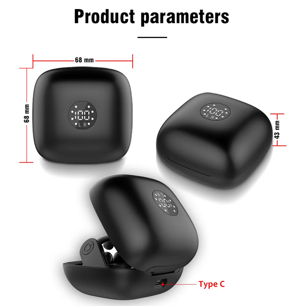 

NEW B11 Led Display Bluetooth Earphone 5.0V Wireless Headphones TWS Stereo Earbuds Handsfree Sport Headset For Phone Apple PKB1