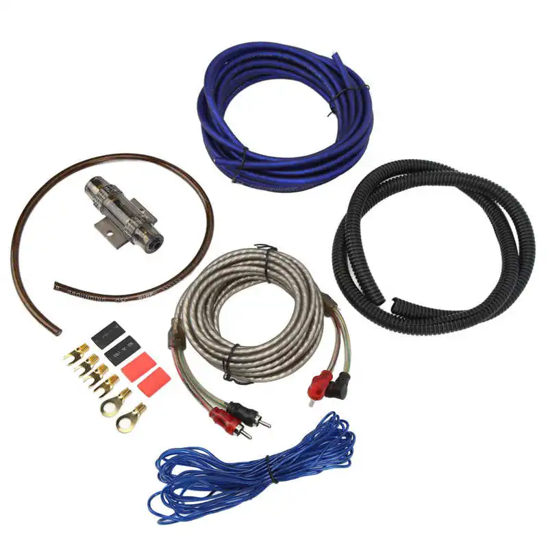 

8GA Power Amplifier Installation Kit Subwoofer Cable Durable PVC for Car