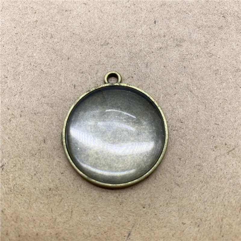 10 шт. круглые прозрачные стеклянные кабошоны с плоской задней поверхностью