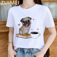 cute summer pug dog animal print harajuku top women t shirt casual ladies basic o collar short sleeved tshirt girldrop ship