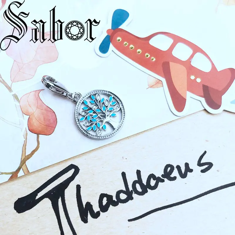 Подвеска с голубым деревом значимые ювелирные изделия значок знака браслет