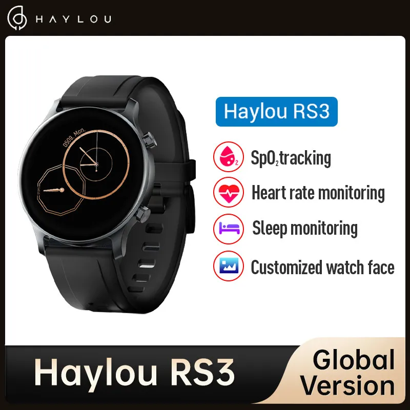 NEW Haylou RS3 LS04 Smart Watch Blood Oxygen 1.2inch AMOLED Screen GPS 5ATM Waterproof Heart Rate Monitor Sport Android iOS | Электроника