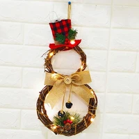 new christmas led garland hanging decoration home rattan wall door home party outdoor shopping mall decoration garland wreath