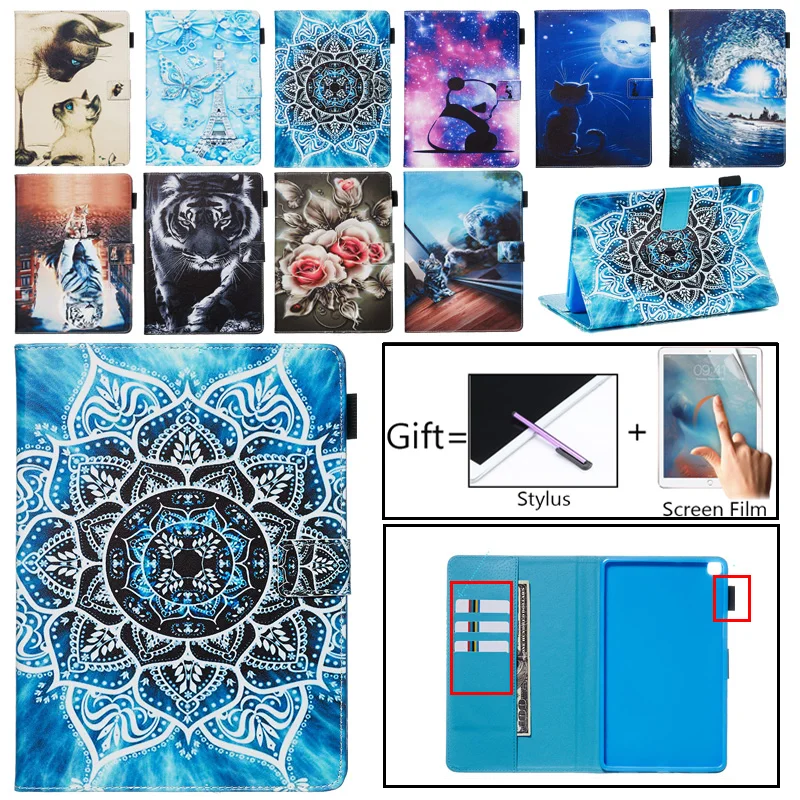 

Чехол для Samsung Galaxy Tab A 8,0, 2019, SM-T290, SM-T295, T295, T297, чехол-подставка из искусственной кожи с изображением мультяшного кота и розы