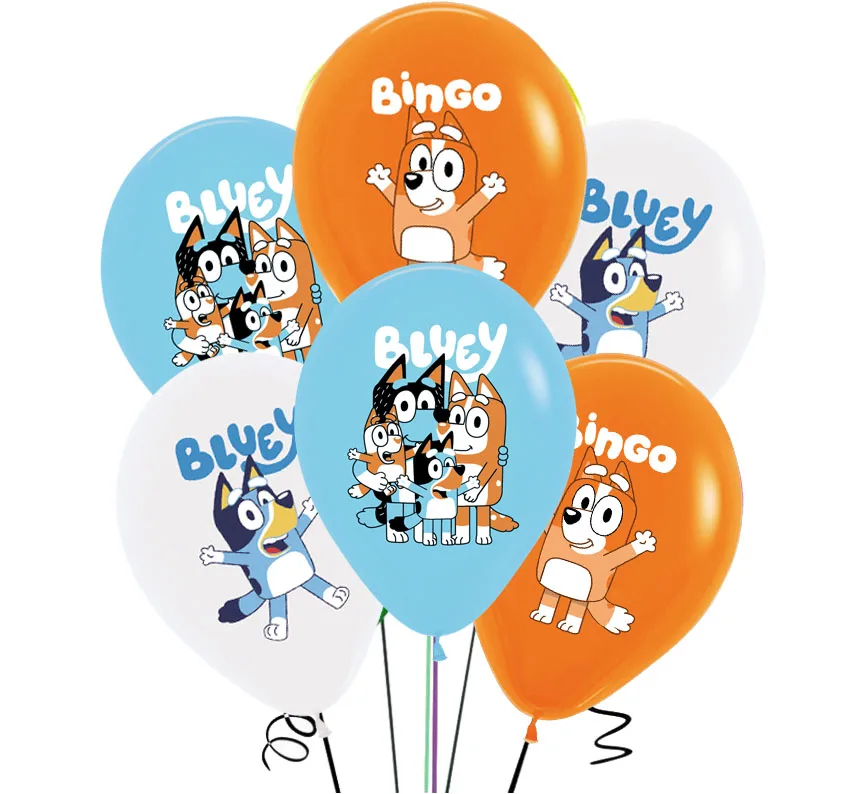 

Cartoon Bruy Dogs Bingo Balloon with 32inch Number Balloon Kids Baby Birthday Party Decoratiosn Toys