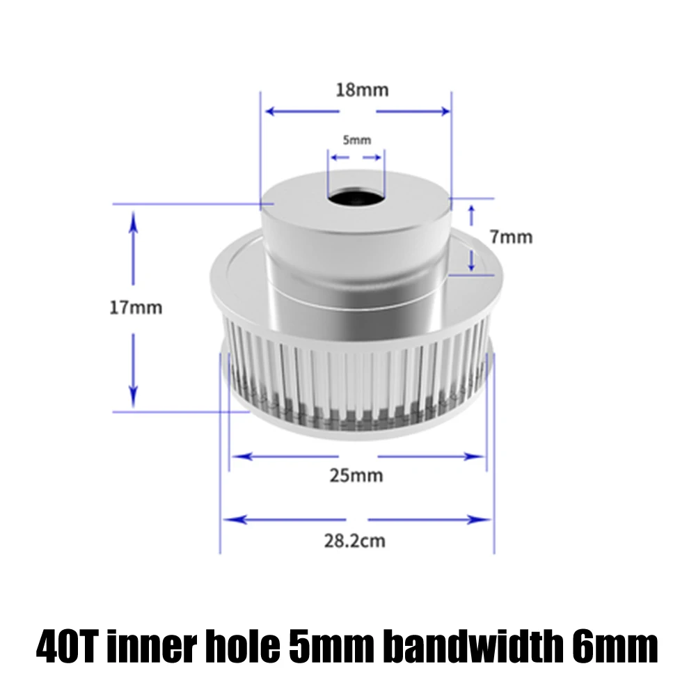 40T inner hole 5mm Gt2 зубчатый шкив 6 мм Полоса пропускания gt2 40 зуб 36 зубьев 30 зубьев Большой шкив 3d части принтера - Цвет: 40T inner hole 5mm