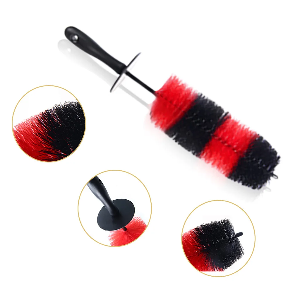 

Portable Mud Remover Car Wheel Brush Auto Detailing Tire Rim Cleaning Wash Brushes Tool With Plastic Handle Auto Accessories