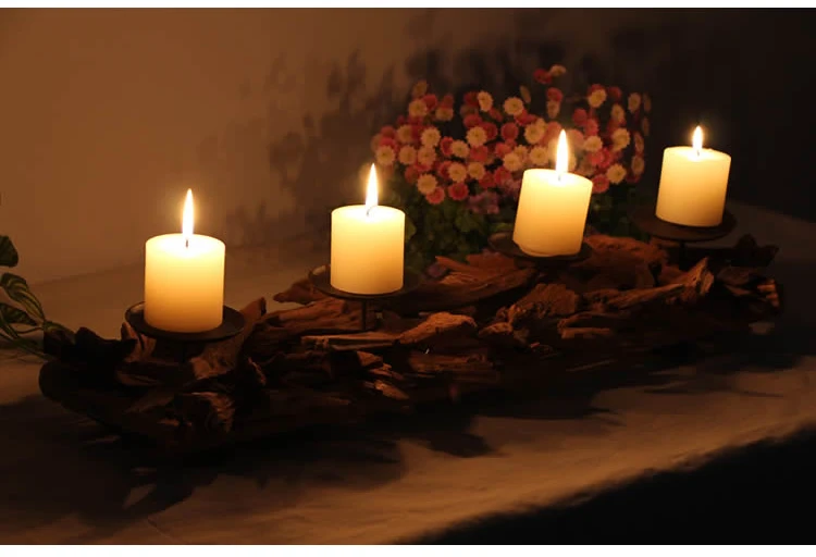 Старинный деревянный подсвечник фотодержатель Свадебный центр гостиная